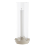 Ernst - Ljusstake med glas - vit
