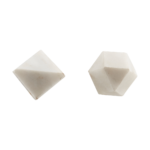 House Doctor - Knop, Cubes, asstd. 2 designs, white marble, dia.: 2,2 cm