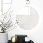 House Doctor - Mirror, The Loop, Brass, dia: 32 cm