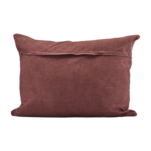 House Doctor - Pillowcase, Shander, Burnt henna, l: 80 80 cm, b: 60 cm + Pillow stuffing, 60x80 cm, 1700 g