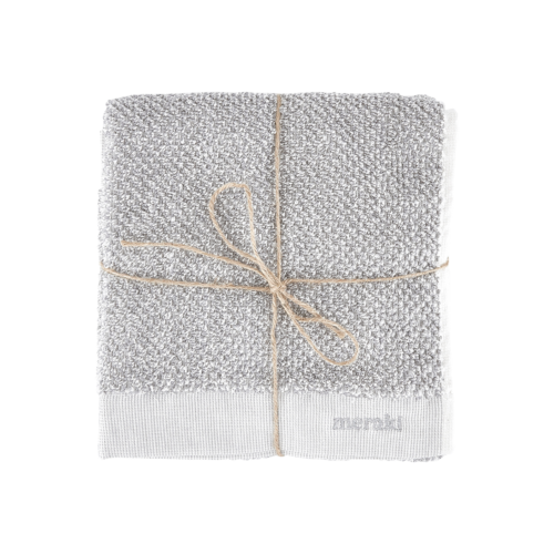 Meraki - Towel, white/grey