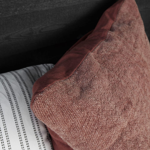 House Doctor - Pillowcase, Shander, Burnt henna, l: 80 80 cm, b: 60 cm + Pillow stuffing, 60x80 cm, 1700 g