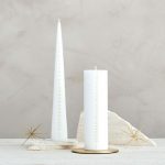 ester & erik - Calender Cone Candles, White 34 cm