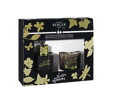 Maison Berger - Duo scented bouquet Cube 80ml + candle 80g - noir